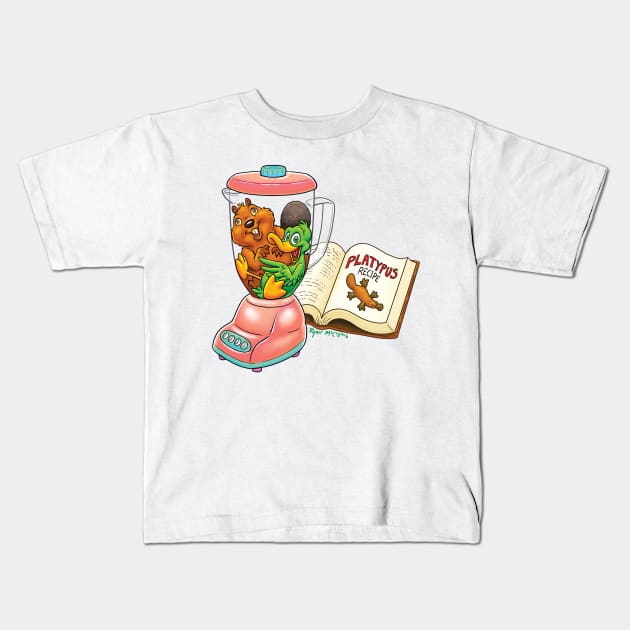 Platypus Recipe Kids T-Shirt by CritterArt